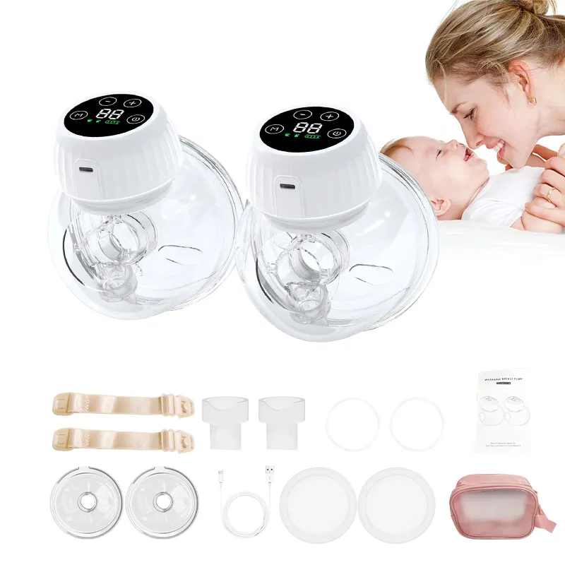 Extractor de leche portátil de bajo precio Extractor de leche eléctrico manos libres con Sujetador de copa colectora de leche Electrodomésticos para bebés cómodos