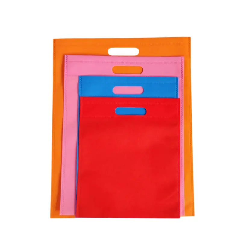 Eco Friendly Reutilizável Saco De Compras Não Tecidos Sacolas De Alta Qualidade Personalizado Die Cut Nonwoven Fabric Bag