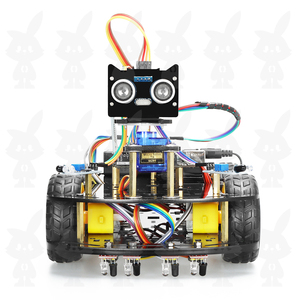 La vendita calda 4WD Smart Robot Car per Arduino Robot Starter Kit incoraggia il divertimento di codifica per le schede di istruzione e produttori