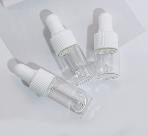 1ml 2ml <strong>3ml</strong> 5ml Small Transparent Skincare Serum Samples <strong>Bottle</strong> Glass <strong>Dropper</strong> <strong>Bottle</strong> with White Rubber <strong>Dropper</strong> - Product Image 3