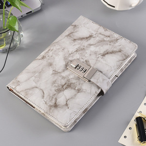 Quaderno personalizzato a5 quaderno in marmo raccoglitore copertina in pelle Pu codice blocco diario diario pianificatori quaderno con carte di inserimento - Product Image 4