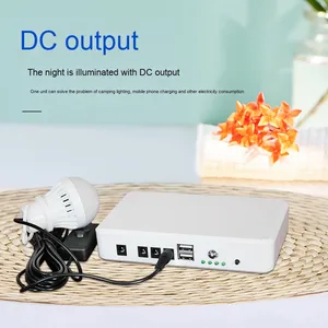 Fuente de alimentación portátil para exteriores con batería de iones de litio Sistema de iluminación solar doméstico pequeño con controlador PWM para cortes de energía - Product Image 4