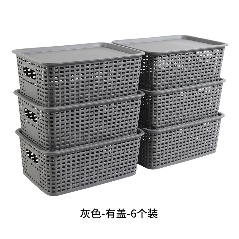 Gray with lid, 6-pack