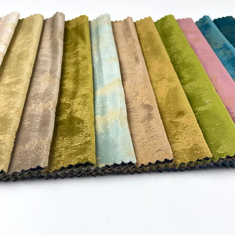 Rollo de tela de cortina de lujo Middlde East textiles/tapicería de sofá sala de estar tela azul marino de microfibra con estampado
