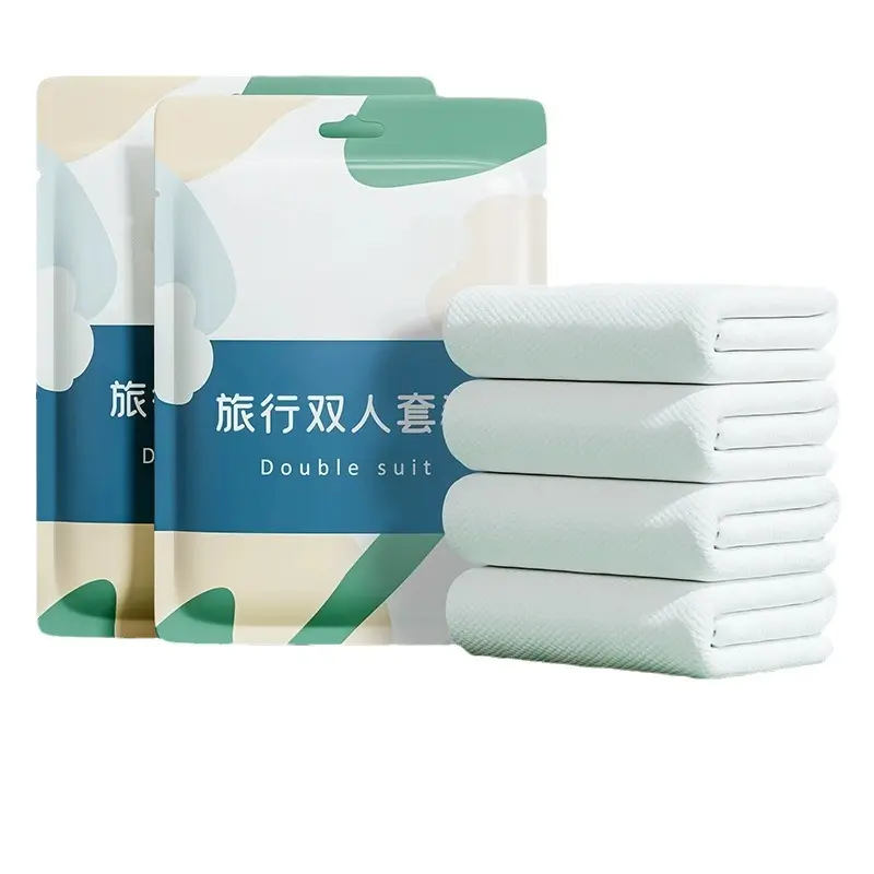 Ycx0516 thân thiện với môi dùng một lần tấm ga trải giường du lịch Sheets đối với khách sạn, dùng một lần bộ đồ giường cho du lịch, mềm mại thoáng khí