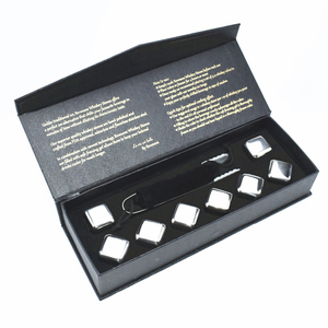 Đá Lạnh <span class=keywords><strong>Whiskey</strong></span> Stones Bộ Quà Tặng Kim Loại Tái Sử Dụng Ice Cube Thép Không Gỉ Ice <span class=keywords><strong>Cubes</strong></span> - Product Image 2