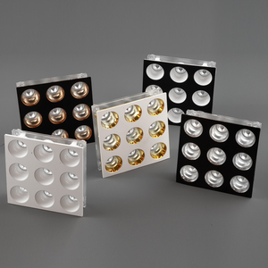 2-tones Multi Lens 9 in 1 <strong>Leds</strong> 24 36 38 Degree Side Length <strong>90mm</strong> square Embedded Mounted Spotlight - Product Image 5