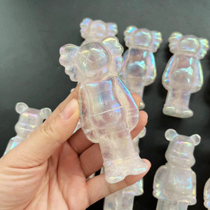 Thiên Thần Tự Nhiên Chất Lượng Cao Arua Rose Quartz Bearbrick Và Kawss Rose Quartz <span class=keywords><strong>Bear</strong></span> Làm Quà Tặng _ XCG - Product Image 4