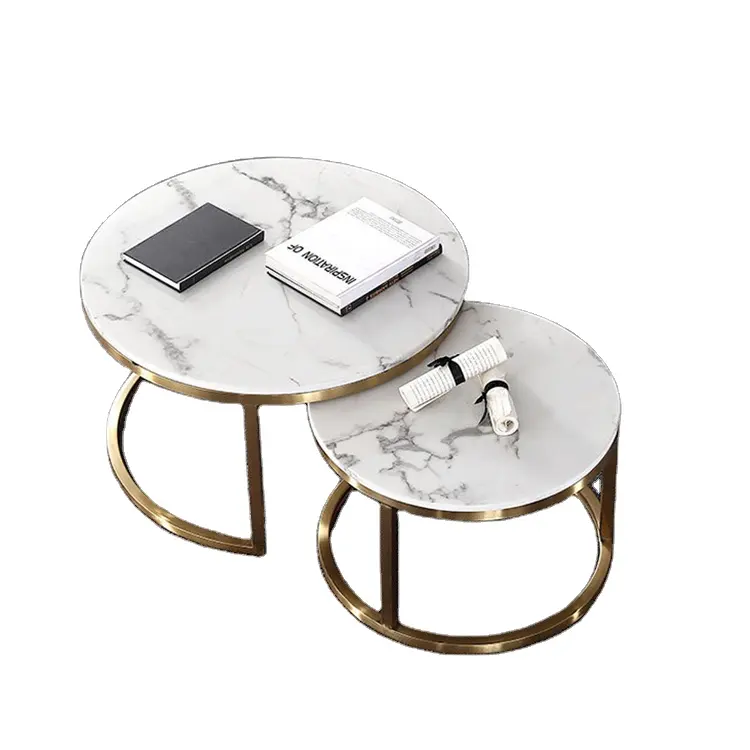 사용자 정의 이탈리아 북유럽 거실 홈 가구 금속 장식 유리 탑 럭셔리 커피 테이블 스테인레스 스틸 MDF 대리석 현대