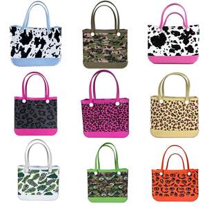 กระเป๋าชายหาดพิมพ์ลายเสือดาวทำจากซิลิโคนกระเป๋าถือแบบใช้ซ้ำได้ - Product Image 6