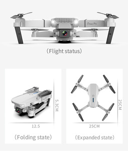 2025 Cheap Beginner Drone 10 <strong>Minutes</strong> 4 Axis WiFi Flight Controller LED Dual Camera 4K Video VTOL E88 Pro RC Drones - Product Image 1