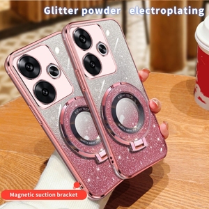 เคสมือถือแบบกลมแวววาวแบบไล่ระดับสีสำหรับ redmi TURBO 3ชุบ (สีชมพู) - Product Image 3
