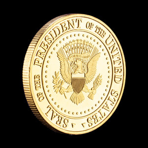 米国第47代大統領記念コイン2025年から2029年の期間カスタムチャレンジコイン金メッキお土産収集品 - Product Image 3