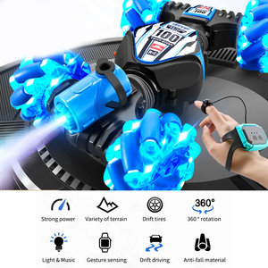 รถ RC 4WD 2.4ก. พร้อมกล้องไฟ LED วิทยุควบคุมด้วยรีโมตเซ็นเซอร์ท่าทางหมุนได้สตั๊นต์รถดริฟท์สำหรับเด็ก - Product Image 6