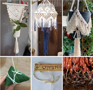 Hot Selling Customized Thread <strong>String</strong> 3 Strands Twisted Macrame Cord Cotton Rope for Packing and Decoration - Product Image 6