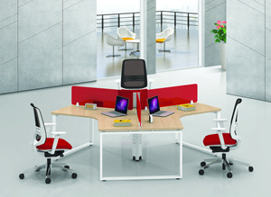 Semplice ufficio postazione di lavoro bocca Font Desk 4 6 persone schermo Computer stand personale ufficio scrivania matrice Workstation - Product Image 2