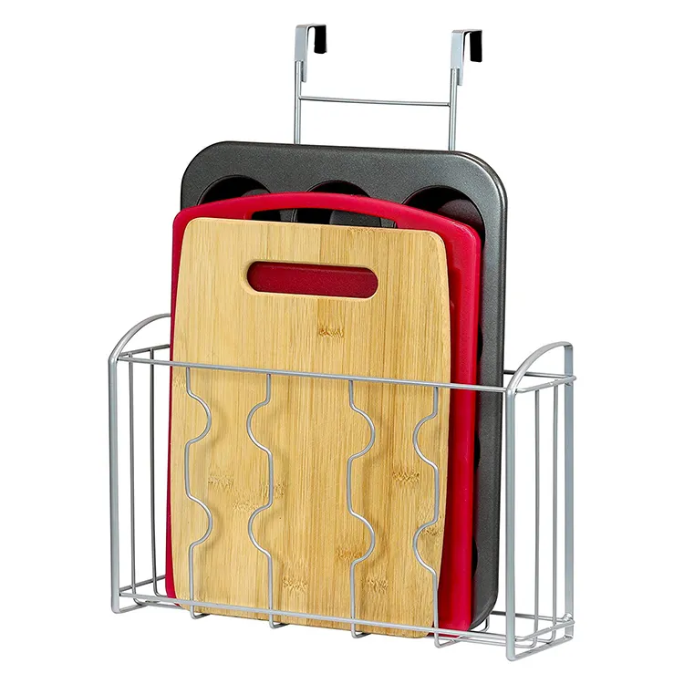 Hot Selling Over the Cabinet DoorWall Hanging Rack Cutting Board Rack Holder For Kitchen