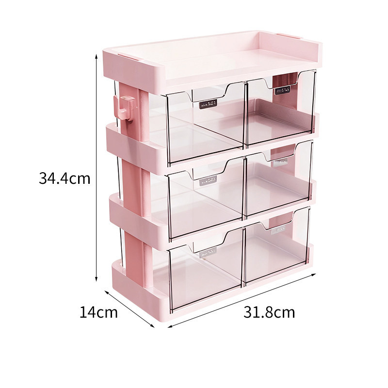 Three layers of pink