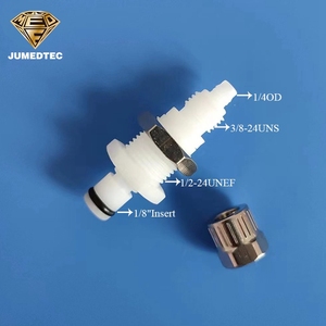 Acetal 1/8&quot; Flow Panel Mount Quick <strong>Coupling</strong> 4mmID 6mmOD Tubing Bulkhead Quick Disconnect Pipe Connector With Metal Lock Nut - Product Image 6