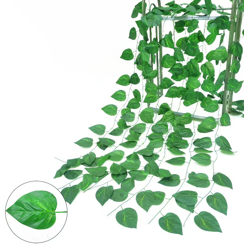 Vert 36 feuilles de pothos de 2,3 m de long