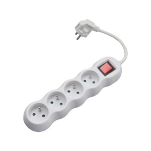 Enchufe multifunción con enchufe de cable Extensión eléctrica de 4 vías Interruptores y enchufes eléctricos