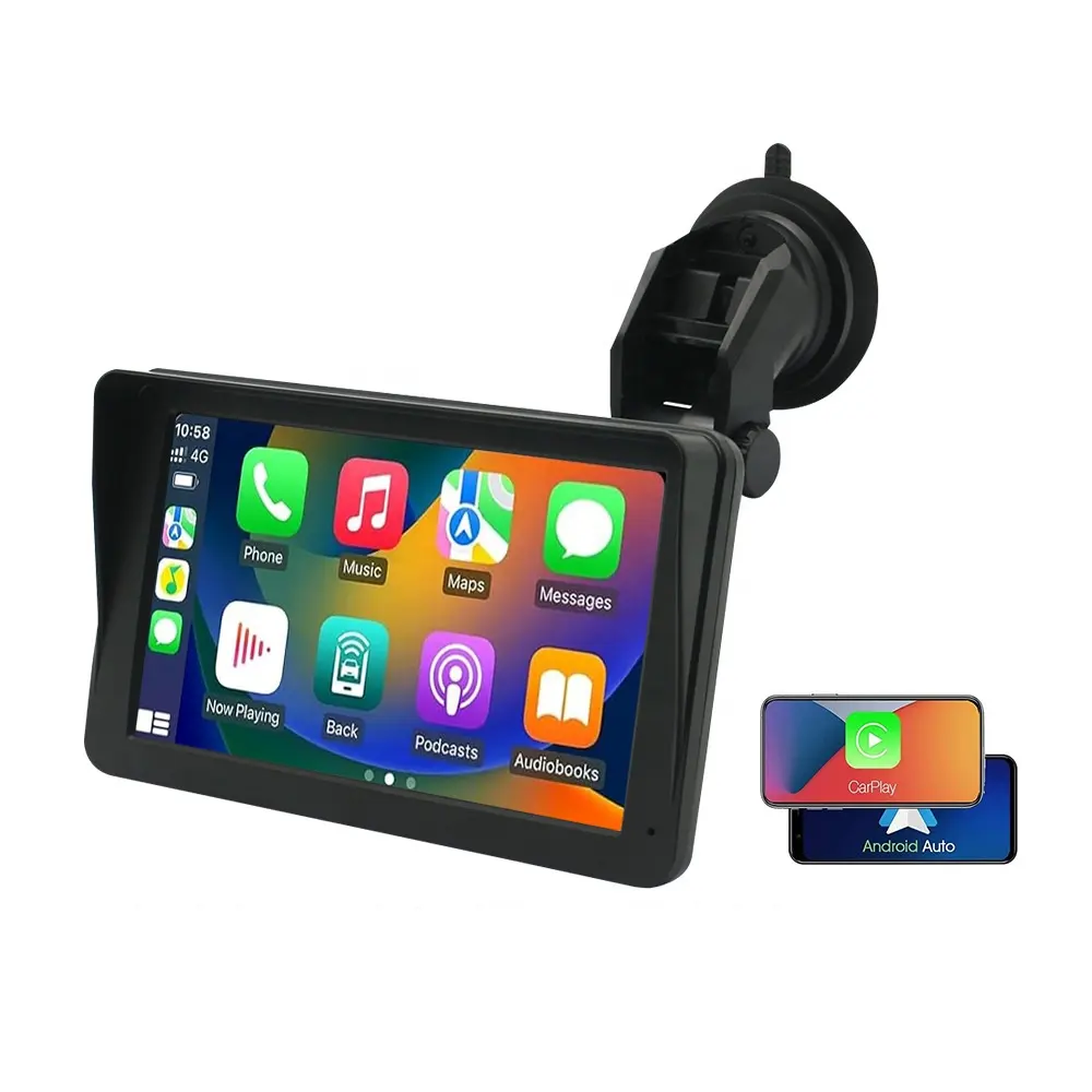 Car Mp5 Player 7 Inch Carplay multimedia Radio Fm Bt Radio Display Android Auto Wireless Portable Carplay Screen Car Monitor