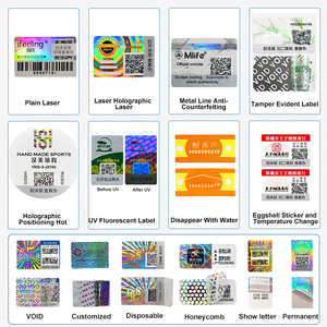 Etiqueta DE SEGURIDAD holográfica de alta calidad personalizada Material PET etiqueta de código QR nulo con mensaje oculto y número de serie - Product Image 6