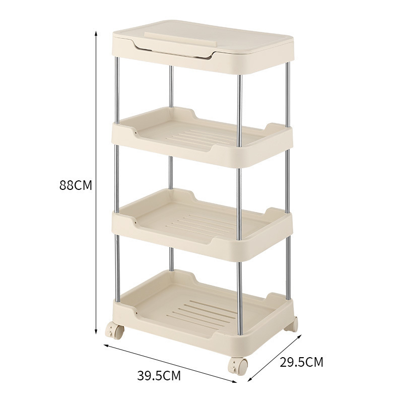 Cream White Four-Tier Shelf
