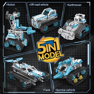 5 in1 APP制御変形ロボット車両モデルキット720 pcsビルディングブロックプログラマブルステムおもちゃRCアセンブリロボットおもちゃ - Product Image 5
