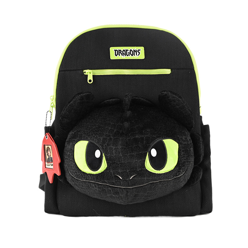 Grand sac à dos en peluche cool Night Fury (30x12x39cm)