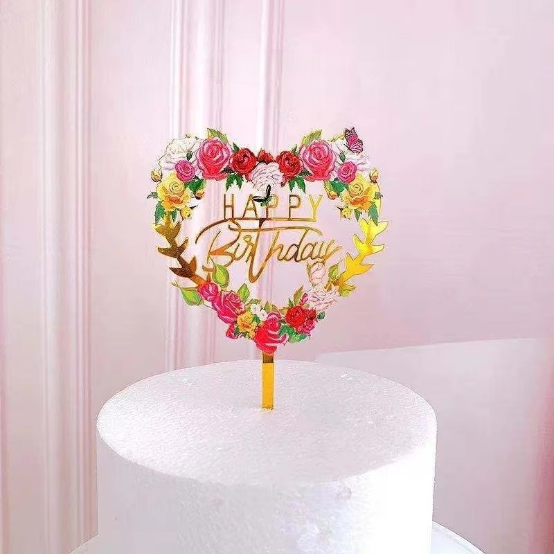 Fiori rossi a forma di cuore 2 oro