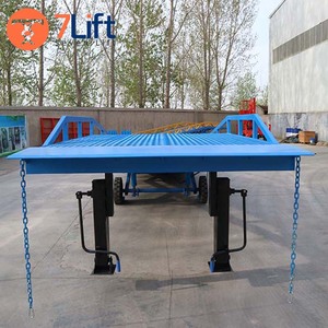 10 ton carregamento <span class=keywords><strong>dock</strong></span> rampas móvel carregamento quintal rampa móvel elétrico hidráulico empilhadeira recipiente quintal rampas para caminhão