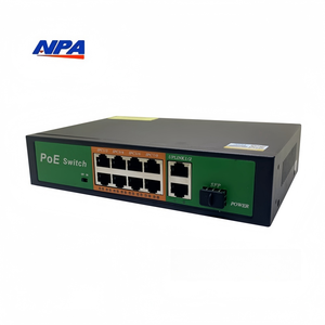 Yüksek kalite 8 + 2 Uplink + 1 SFP 100Mbps kompakt boyutu Video gözetim için QoS ile POE anahtarı yönetilmeyen Ethernet RJ45 AP-1038KE - Product Image 1