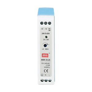 CNMW MDR-10-24工业DIN轨道电源10W 24V0.41A单输出50Hz DC频率220V输入带开关 - Product Image 2