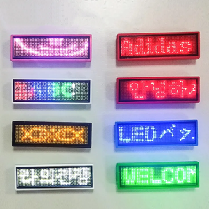 Rechargeable Bt Digital <strong>LED</strong> Badge DIY Programmable Scrolling Mini <strong>LED</strong> Name Tag <strong>LED</strong> Display Languages Badge Module - Product Image 5