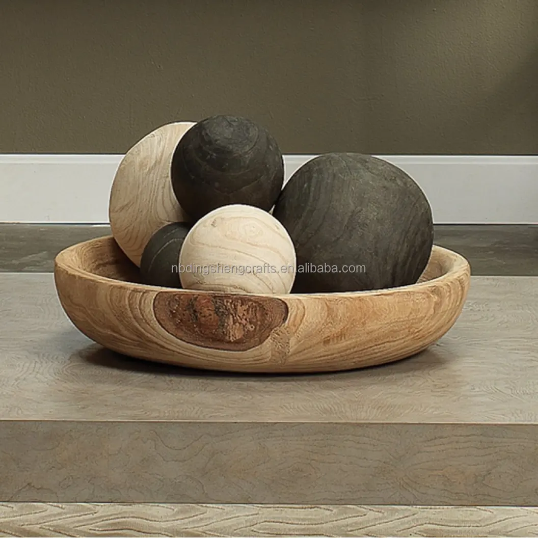 Bola de madera para manualidades, accesorio respetuoso con el medio ambiente, artesanal, decorativo