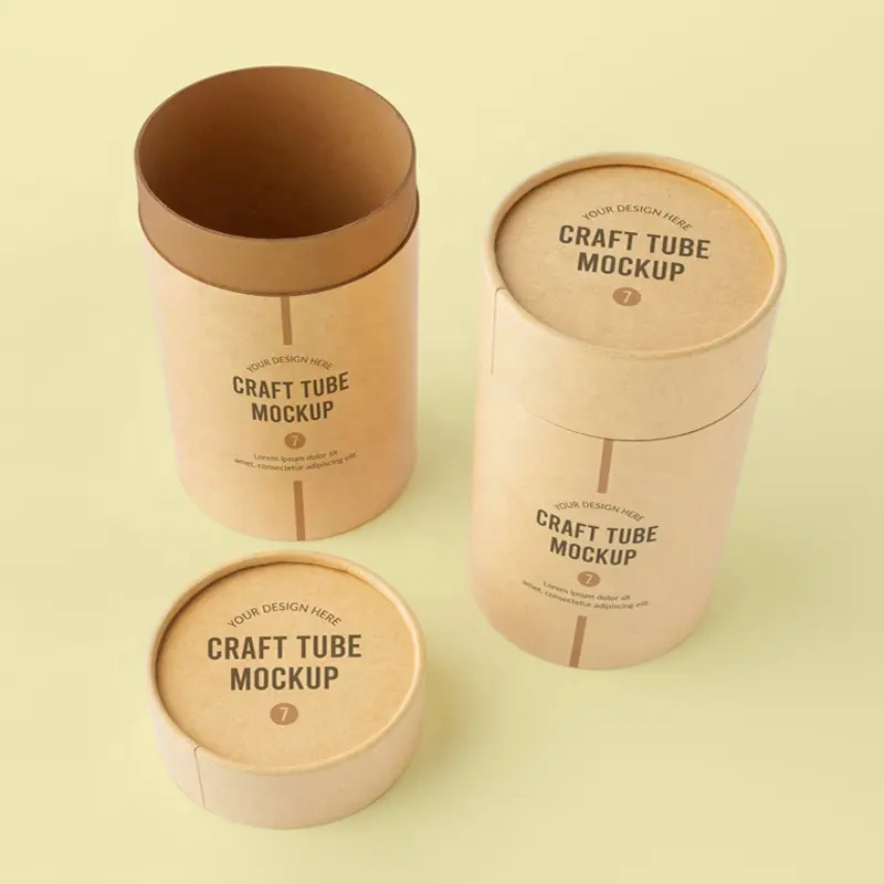 OEM бумажная трубка, перерабатываемая индивидуальная Индивидуальная коробка для чая, кофе, вина, цилиндрическая картонная трубка, упаковка