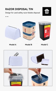 塑料锐器刀片一次性锡剃刀切割器容器 - Product Image 3