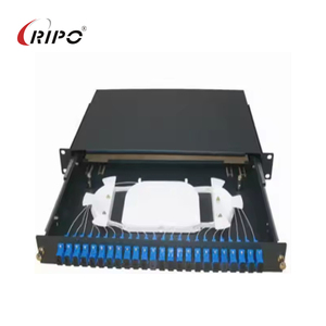48-Core Fibra Óptica Terminal Box Rack-Mounted ODF <span class=keywords><strong>Patch</strong></span> <span class=keywords><strong>Panel</strong></span> com adaptadores e tranças para distribuição e conectividade