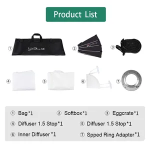 Aputure <strong>Light</strong> Dome SE Lightweight Portable Softbox Modifier Flash Diffuser Bowen Mount LED <strong>Light</strong> for Amaran 100D/X 200D/X 300DII - Product Image 4