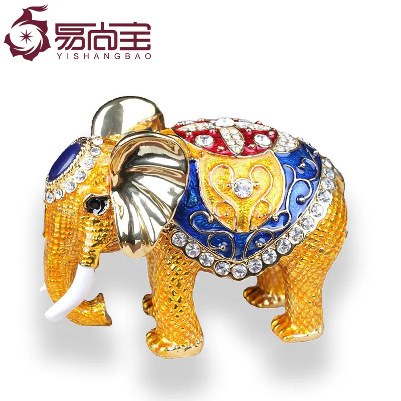YI SHANG BAO Enamel craftsmanship exquisite daily animal ornaments elephant jewelry jewelry box