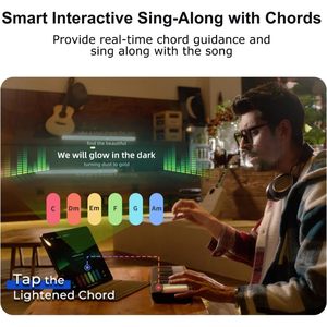 PopuPiano умная фортепианная клавиатура с миди-контроллером умная светодиодная клавиатура интеллектуальная Интерактивная клавиатура с аккордами для начинающих