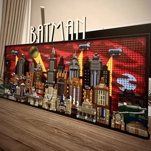 MOC 4210PCSアニメシリーズゴッサムシティスカイラインビルディングブロックモデル76271 M7976ディスプレイアセンブリ少年ギフト用レンガおもちゃ - Product Image 5