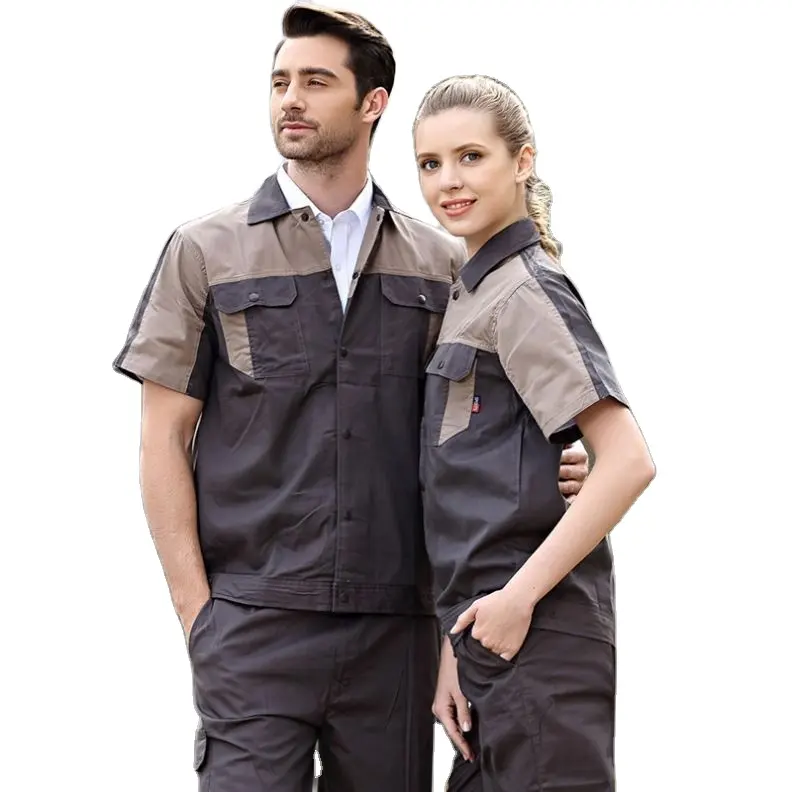 Nuovi vestiti da lavoro da lavoro tuta da uomo e da donna uniforme da lavoro officina per auto tuta da lavoro tute meccaniche in cotone personalizzate