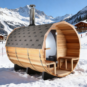 Sauna a Botte per Esterni in Legno di Hemlock Puro per 6-8 Persone, Basso EMF, Produzione Diretta 2026 - Product Image 6