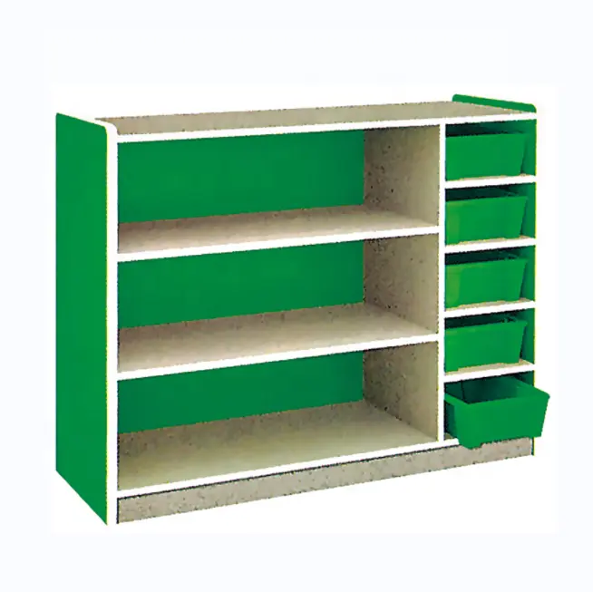 Estantería de armario con diseño personalizado de fábrica para niños, organizador de estantes de madera para almacenamiento