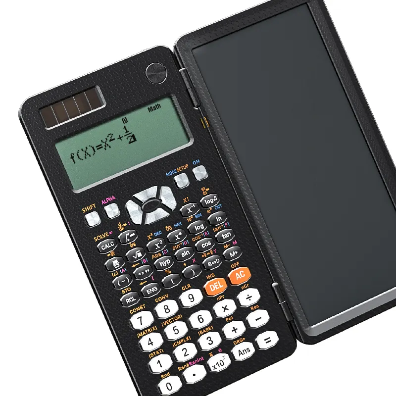 NEWYES 991ES Calculatrice scientifique graphique de bureau pliante avec bloc-notes