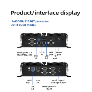 HelorPC Mini PC Intel Core I5 DDR4 32G RAM MSATA SSD 6 RS232 RS485 COM <strong>GPIO</strong> Ethernet Fanless Industrial Micro <strong>Computer</strong> - Product Image 6