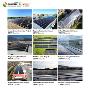 Bluesunソーラーシステムオフグリッドハイブリッド50kwソーラーと100kwh 200kwhバッテリー20kw 30kw産業用ソーラーパネルシステム