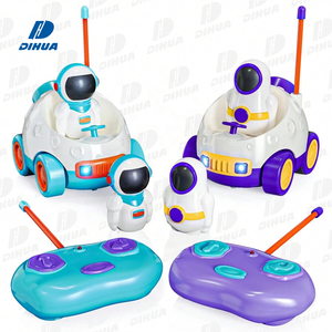 Cartoon Astronaut Remote <strong>Control</strong> Car, Easy <strong>Control</strong> 2 Channels Toddler Electric Space Car Toy with Light and Music